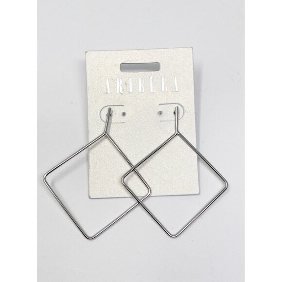 New Ariella Silver Tone Large 2” Dangle/Drop Pierced Earrings Boho Hippie Gypsy - Picture 1 of 5